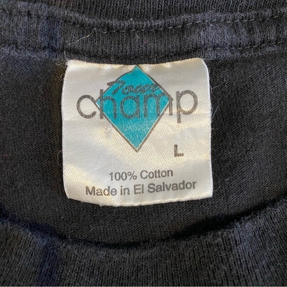 VINTAGE 1995 Star Trek Tee T-shirt Men's size Large Black Graphic Tour Champ - Picture 5 of 5